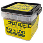 ForgeFix SPE5100YT Spectre™ PZ Compatible Wood Screw CSK ZYP 5.0 x 100mm Tub 300