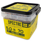 ForgeFix SPE570YT Spectre™ PZ Compatible Wood Screw CSK ZYP 5.0 x 70mm Tub 450