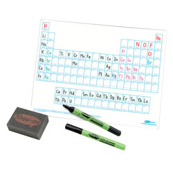 Show-me A4 White Board Periodic Table Pack of 10 Boards, Pens & Erasers