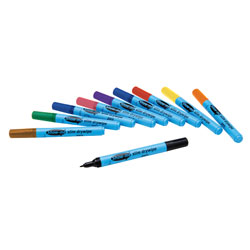 Show-me Dry Wipe Marker Pens Fine Assorted Colours Pack of 10