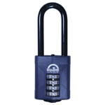 Squire CP5025BX CP50/2.5 Combination Padlock 4Wheel 50mm ExtraLong Shackle63.5mm