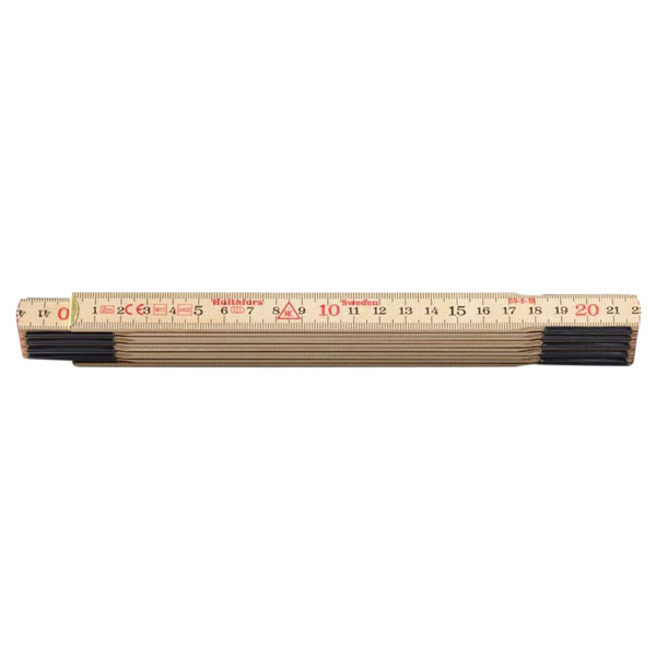 Hultafors 100004 Wooden Folding Rule 2m