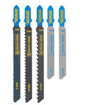 Irwin IW1014501 HCS/HSS T-Shank Jigsaw Blade Set, 5 Piece