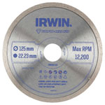 Irwin IW8087102 Continuous Rim Diamond Blade 125 x 22.23mm