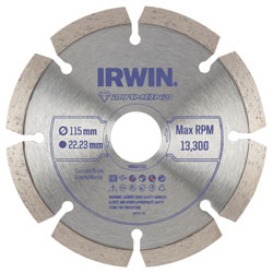 Irwin IW8087103 Segmented Diamond Blade 115 x 22.23mm