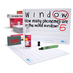 Show-me A4 6 Frame Phoneme Drywipe Boards - Classpack of 35 sets