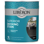 Liberon 126123 Superior Decking Stain Black 2.5 litre