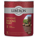 Liberon 126138 Extreme Decking Paint Medium Brown 2.5 litre