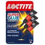 LOCTITE 2642101 Super Glue Power Gel Mini Tube Trio 3 x 1g