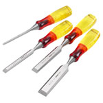 Irwin IWHT18101-0 M373 Bevel Edge Chisel Splitproof Handle Set 4 Piece