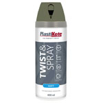 PlastiKote 23121 Twist & Spray Matt 400ml Olive Green