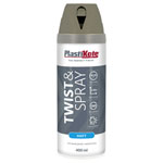 PlastiKote 23122 Twist & Spray Matt 400ml Quartz Grey
