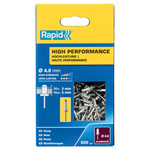 Rapid 5001432 High Performance Rivets 4 x 8mm (Box 500)