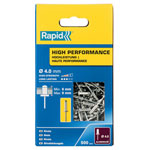 Rapid 5001434 High Performance Rivets 4 x 12mm (Box 500)
