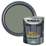 Ronseal 39398 10 Year Weatherproof Wood Paint Sage Satin 750ml