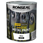 Ronseal 39198 Direct to Metal Paint White Gloss 750ml