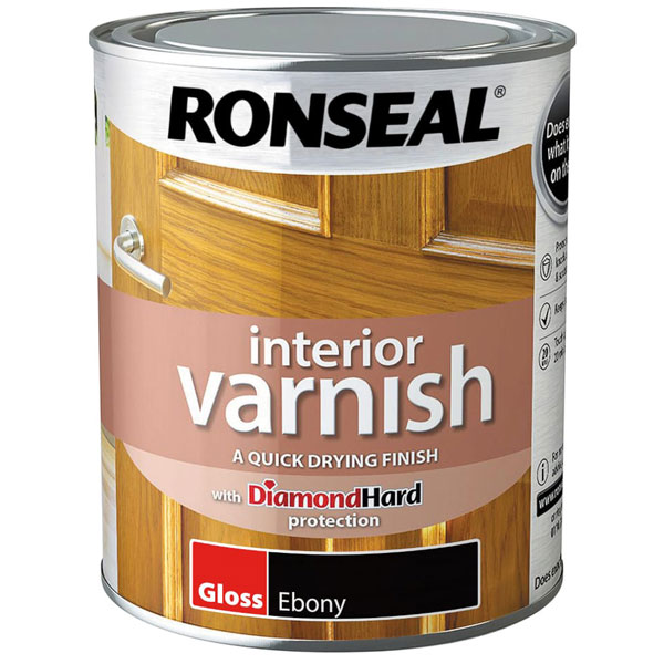 Click to view product details and reviews for Ronseal 39420 Interior Varnish Quick Dry Gloss Ebony 750ml.