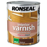 Ronseal 39426 Interior Varnish Quick Dry Matt Walnut 750ml