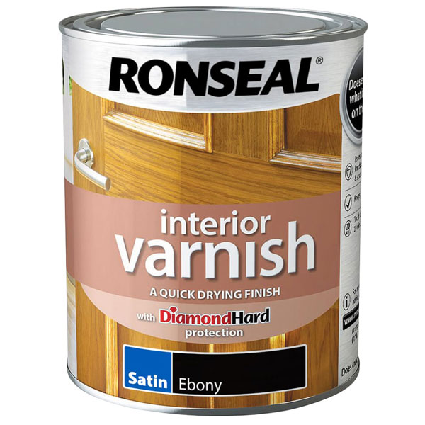 Click to view product details and reviews for Ronseal 39432 Interior Varnish Quick Dry Satin Ebony 750ml.