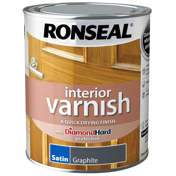 Click to view product details and reviews for Ronseal 39422 Interior Varnish Quick Dry Satin Graphite 750ml.