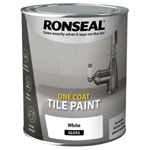 Ronseal 37675 One Coat Tile Paint White Gloss 750ml