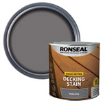 Ronseal 39078 Quick Drying Decking Stain Rocky Grey 2.5 litre