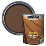 Ronseal 39087 Quick Drying Decking Stain Rich Teak 5 litre