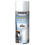 Ronseal 35103 Quick Drying Stain Block Aerosol White 400ml