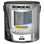 Ronseal 39394 uPVC Paint White Satin 2.5 litre