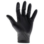 Scan KG-1101 Black Heavy-Duty Nitrile Disposable Gloves Large Size 8 Qty100