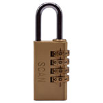 Scan NL1134 Brass Combination Padlock 28mm