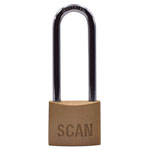 Scan BC0440L Brass Padlock 40mm Long Shackle