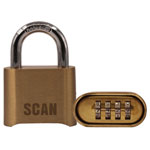 Scan ZA116-1 Brass Combination Padlock 50mm