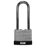 Scan QC0140L Laminated Steel Padlock 40mm Long Shackle
