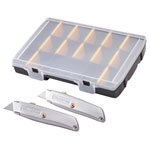 Stanley STHT10899-9 99E Trimming Knife Twin Pack with 50 Blades in Organiser