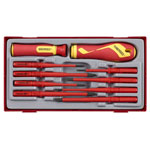 Teng TTV710N Insulated Interchangeable Blade Screwdriver Set, 10 Piece