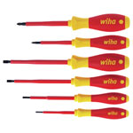 Wiha 25477 SoftFinish® electric SL/PZ Screwdriver Set, 6 Piece