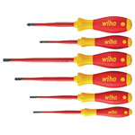 Wiha 36455 SoftFinish® electric slimFix SL/PZ Screwdriver Set, 6 Piece
