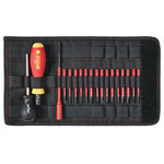 Wiha 36791 TorqueVario®-S electric Screwdriver Set, 19 Piece