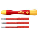 Wiha 43167 PicoFinish® slimVario® electric Fine Screwdriver Set, 4 Piece