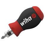 Wiha 43613 Magnetic SoftFinish® Stubby Screwdriver with Bit Magazine