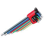 Wiha 43849 ErgoStar Colour Hex Ball End L-key Set, 9 Piece