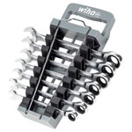Wiha 44664 Ring Ratchet Spanner Set, 8 Piece