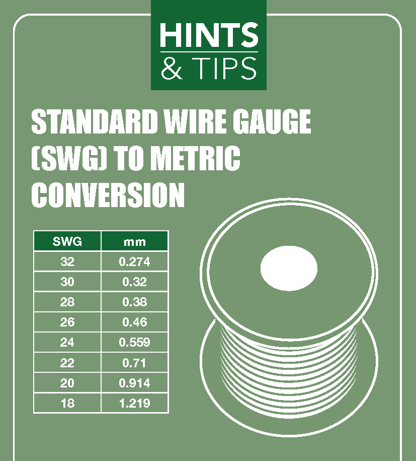 SWG to metric conversion
