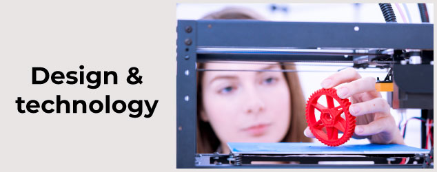 Design and technology - student using 3D printer