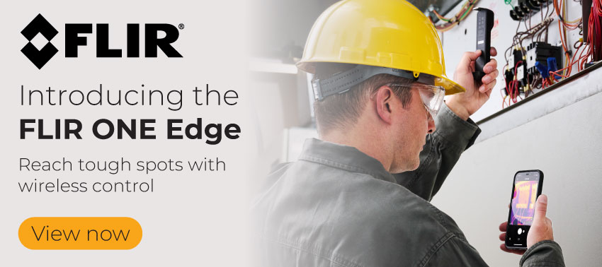 Flir One Edge camera being used by electrician