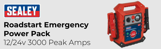 Sealey RS125 Roadstart Emergency Power Pack 12/24v 3000 Peak Amps