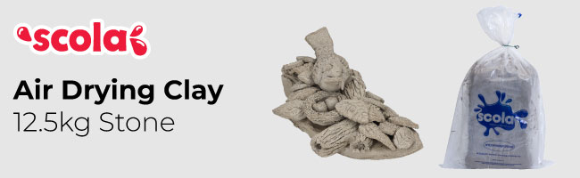 Scola Air Drying Clay 12.5kg Stone