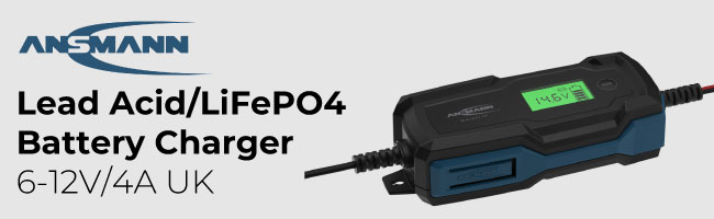 Ansmann 1001-0144-44 Lead Acid/LiFePO4 Battery Charger 6-12V/4A UK