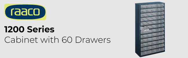 Raaco 1200 series cabinet - 60 drawers